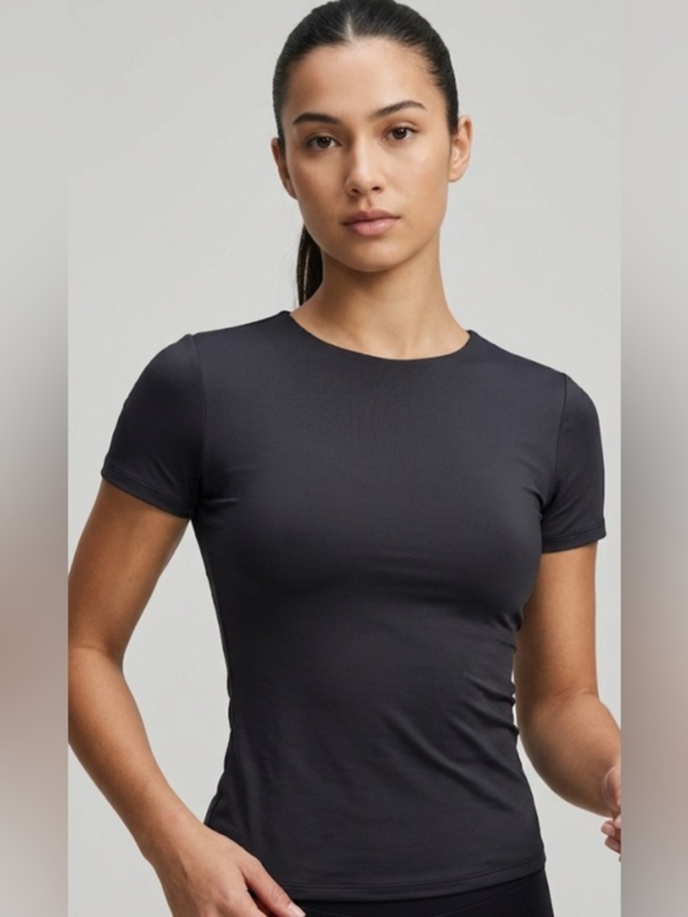 Frank Black Short-Sleeve Contour Women's Top Size Medium NWOT